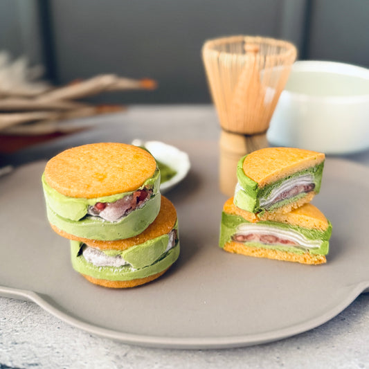 北海道バターサンド／抹茶小豆とお餅 4個セット