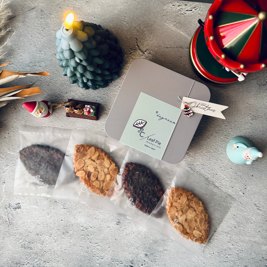 リーフパイ アーモンド&ショコラ缶 4枚入 for X'mas