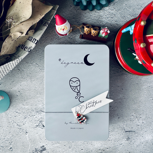 福を呼ぶフクロウとお月さまのクッキー缶 for X’mas