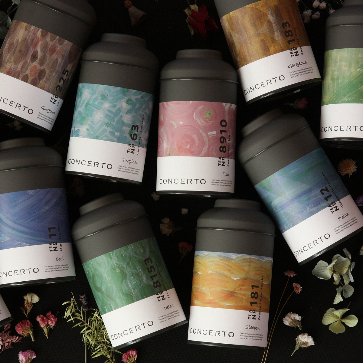 中根製茶 CONCERTO 日本茶×ハーブのブレンドティー ギフトパッケージ