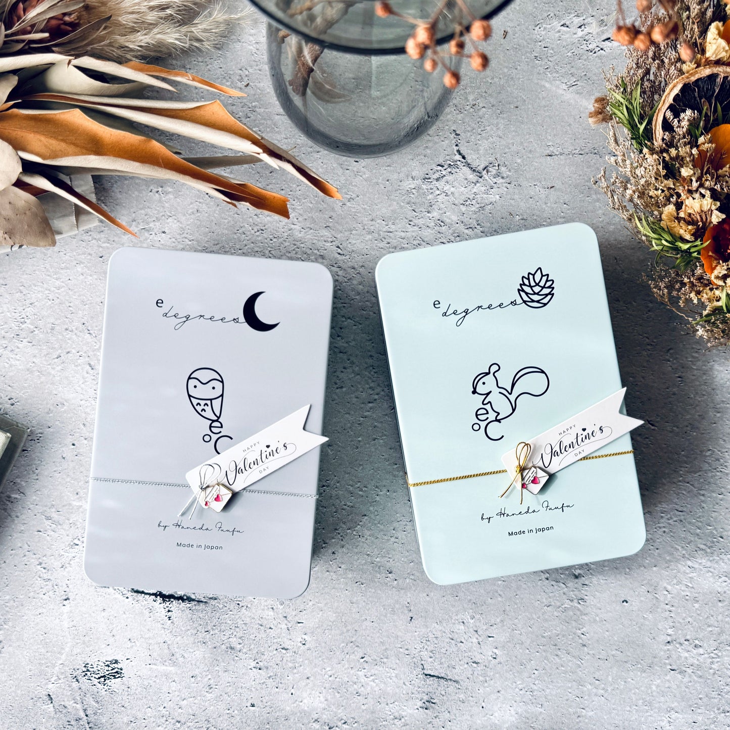 クッキー缶2個セット フクロウ&リス | バレンタインギフトに人気のかわいいお取り寄せスイーツ