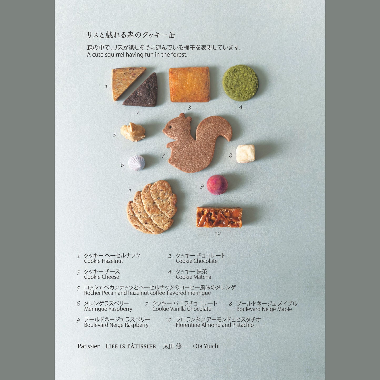 リスと戯れる森のクッキー缶 11種類の内容 | 人気のお取り寄せスイーツ